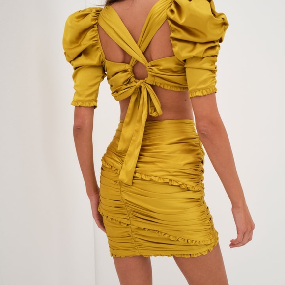 For Love and Lemons - Alia cross front crop top size small NWT - Picture 3 of 7